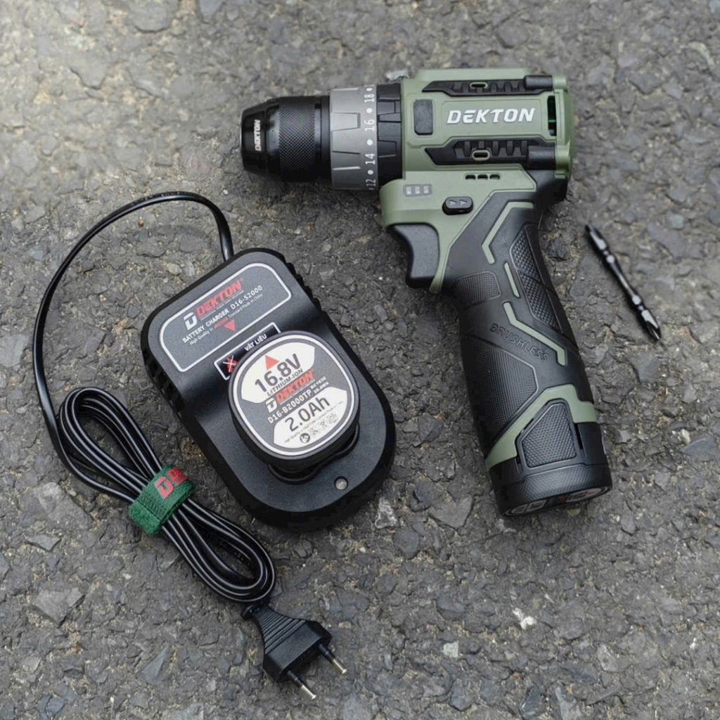 Máy Khoan Pin 16,8V Dekton D16-KB1060PRO 3 Chức Năng - Motor Brushless - Đầu Cặp 10mm Autolock