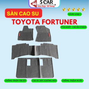 Thảm Lót Sàn Cao Su Xe TOYOTA FORTUNER 2006-Nay - Cao su đúc Không Mùi , Vừa Khít Form Xe- Chống Nước, Dễ Dàng Lắp Đặt