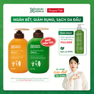 Dầu Gội Thảo Dược Cỏ Cây Hoa Lá Gừng Sả Hỗ Trợ Làm Dày Tóc, Làm Sạch Da Đầu 500g