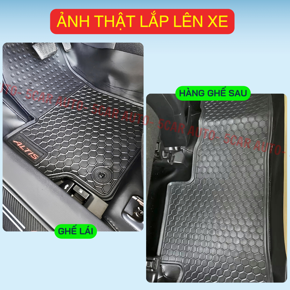 Thảm Lót Sàn Cao Su Xe TOYOTA ALTIS 2015- NAY - Cao su đúc Không Mùi , Vừa Khít Form Xe- Chống Nước, Dễ Dàng Lắp Đặt