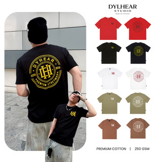 Áo Thun Tay Lỡ Unisex DylHear Cotton 250gsm Dày Dặn Mát Mẻ, Áo Phông Mặc Đi Học Đi Chơi, Đi Học A05