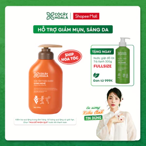 Sữa Tắm Thảo Dược Gừng Nghệ Cỏ Cây Hoa Lá - Làm Sạch Sâu, Mờ Thâm Mụn 500g