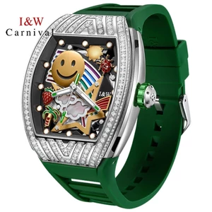 Đồng Hồ Nam Chính Hãng I&W Carnival 757G2-S3 Full Box Chống Nước Kính Sapphire (Máy Cơ Tự Động)