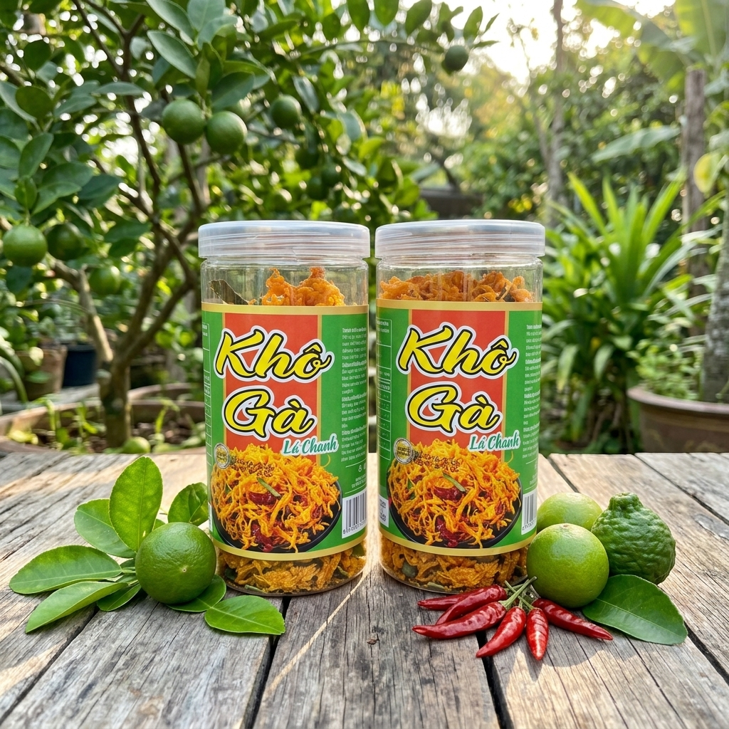 Khô gà lá chanh loại ngon - Hũ 300g