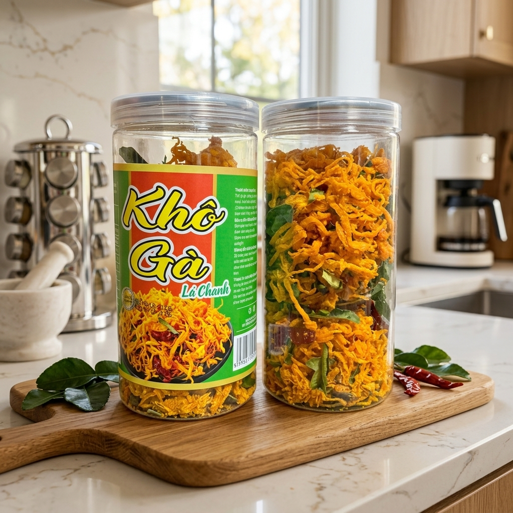 Khô gà lá chanh loại ngon - Hũ 300g