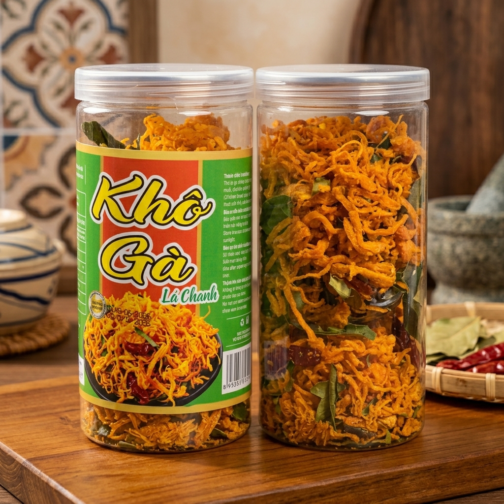 Khô gà lá chanh loại ngon - Hũ 300g