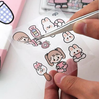 Hộp 100 Tấm Nhãn Dán Sticker, Họa Tiết Hoạt Hình Siêu Dễ Thương, Dán Trang Trí Sách Vở, Đồ Chơi