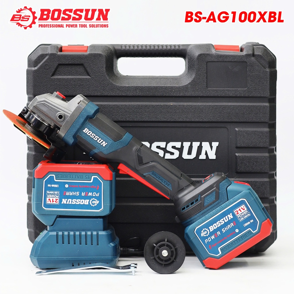 [TẶNG ĐĨA CẮT ] Máy mài pin Bossun BS-AG100XBL  100% Lõi Đồng, Chuyên Cắt, mài - Máy cắt Pin Công Tắc Bóp