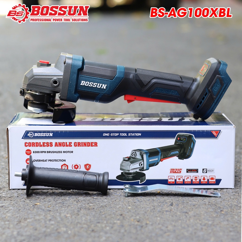 [TẶNG ĐĨA CẮT ] Máy mài pin Bossun BS-AG100XBL  100% Lõi Đồng, Chuyên Cắt, mài - Máy cắt Pin Công Tắc Bóp