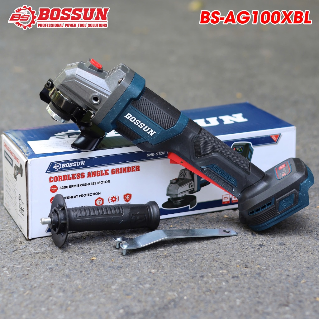 [TẶNG ĐĨA CẮT ] Máy mài pin Bossun BS-AG100XBL  100% Lõi Đồng, Chuyên Cắt, mài - Máy cắt Pin Công Tắc Bóp