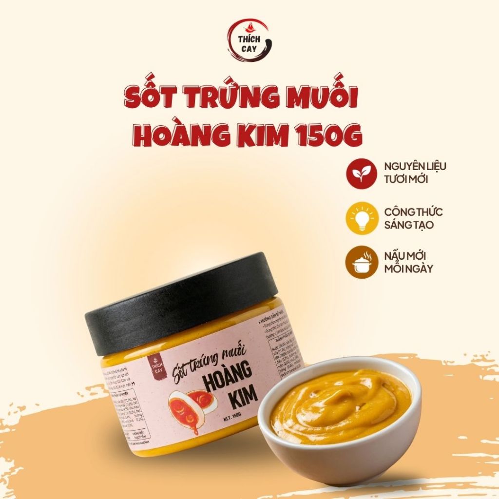 Sốt Trứng Muối hoàng kim Thích Cay 150g đa dụng cho các món ốc, hải sản, mì ý