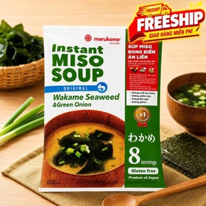 Canh Rong Biển Nhật Bản – Súp Miso Ăn Liền – 8 Phần Ăn/Gói – Hàng Chính Hãng
