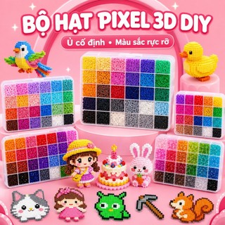 【Bộ phụ kiện đầy đủ】Bộ hạt cườm nung Perler DIY 2.6mm kèm bàn ủi, đồ chơi trí tuệ, giúp rèn luyện khả năng tập trung.
