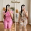 Đồ bộ mặc nhà Quần lửng Áo bèo ngực, Chất tôn lanh mềm mát mịn Đủ size 40~75kg NaShop
