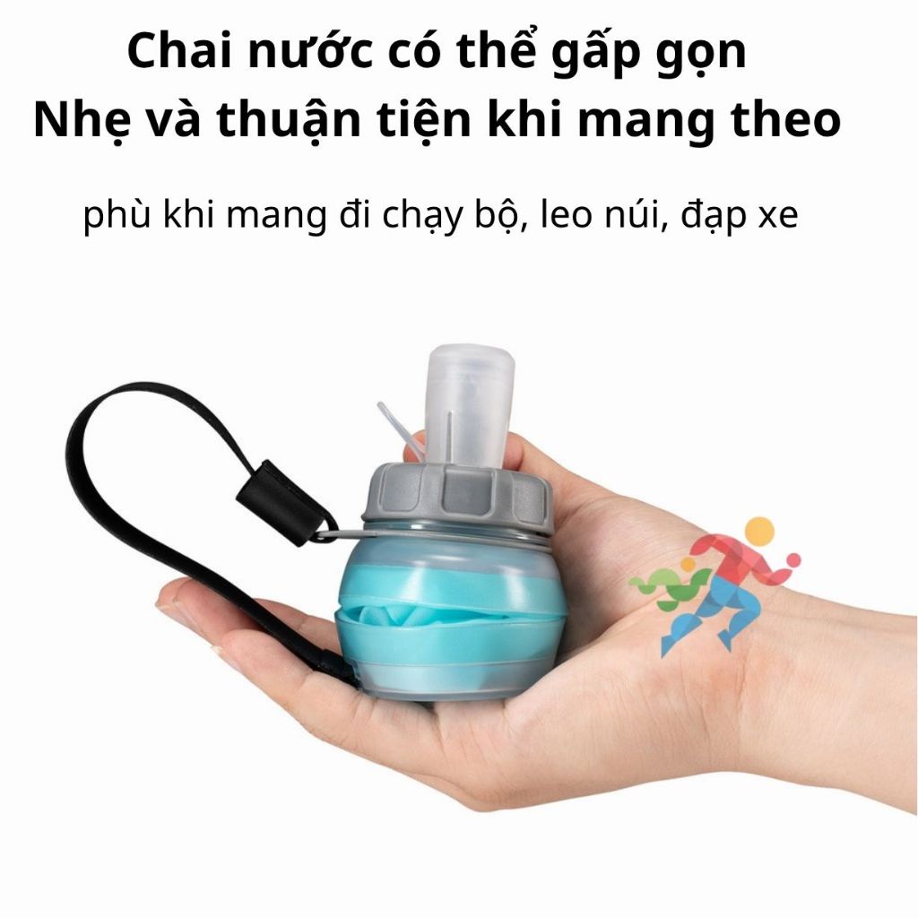 Chai Nước Mềm Di Động Silicon ROCKBROS 500ml có thể gấp gọn, Để Xe Đạp, Thể Thao Ngoài Trời, chạy bộ