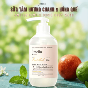 JMELLA |Lime & Basil Body Wash 500ml| No.03 - Sữa Tắm Hương Chanh & Húng Quế Thơm Mát Dưỡng Ẩm Da