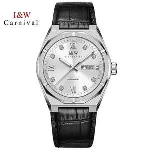 Đồng Hồ Nam Chính Hãng I&W Carnival 751G-D1 Full Box Chống Nước Kính Sapphire (Máy Cơ Tự Động)