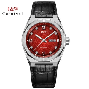 Đồng Hồ Nam Chính Hãng I&W Carnival 751G-D18 Full Box Chống Nước Kính Sapphire (Máy Cơ Tự Động)