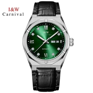 Đồng Hồ Nam Chính Hãng I&W Carnival 751G-D5 Full Box Chống Nước Kính Sapphire (Máy Cơ Tự Động)