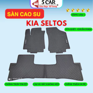 Thảm Lót Sàn Cao Su Kia Seltos 2020 - Nay, Cao su đúc Không Mùi , Vừa Khít Form Xe- Chống Nước, Mẫu NISSIN