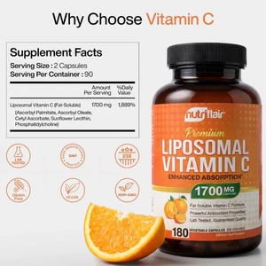 Liposomal Vitamin C 1700mg NutriFlair 180 viên