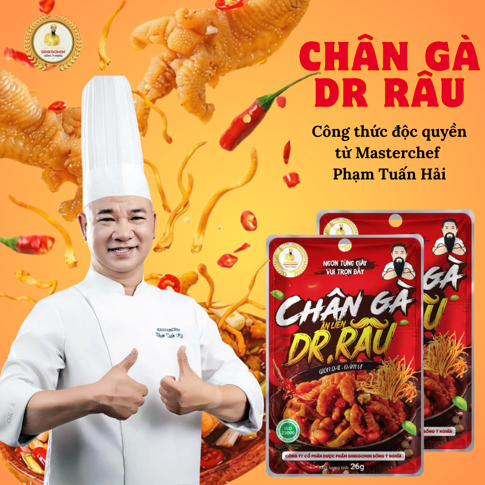 Chân Gà Ăn Liền DR.RÂU Kết Hợp Đông Trùng Hạ Thảo Dai Giòn Cay Thơm Ăn Vặt Đóng Gói Sẵn G85 G86