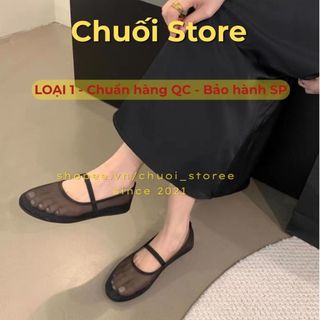 Giày bệt nữ da PU tổng hợp dệt vải đế cao su phong cách hàn quốc thoải mái dễ mang