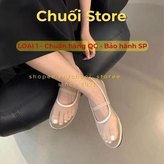 Giày bệt nữ da PU tổng hợp dệt vải đế cao su phong cách hàn quốc thoải mái dễ mang