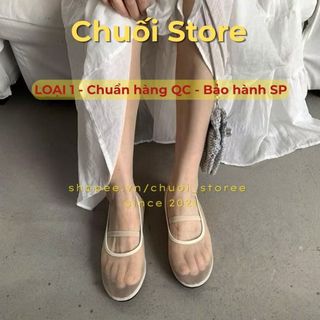Giày bệt nữ da PU tổng hợp dệt vải đế cao su phong cách hàn quốc thoải mái dễ mang