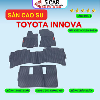 Thảm Lót Sàn Cao Su Xe TOYOTA INNOVA 2017- 2022 - Cao su đúc Không Mùi , Vừa Khít Form Xe- Chống Nước, Dễ Dàng Lắp Đặt