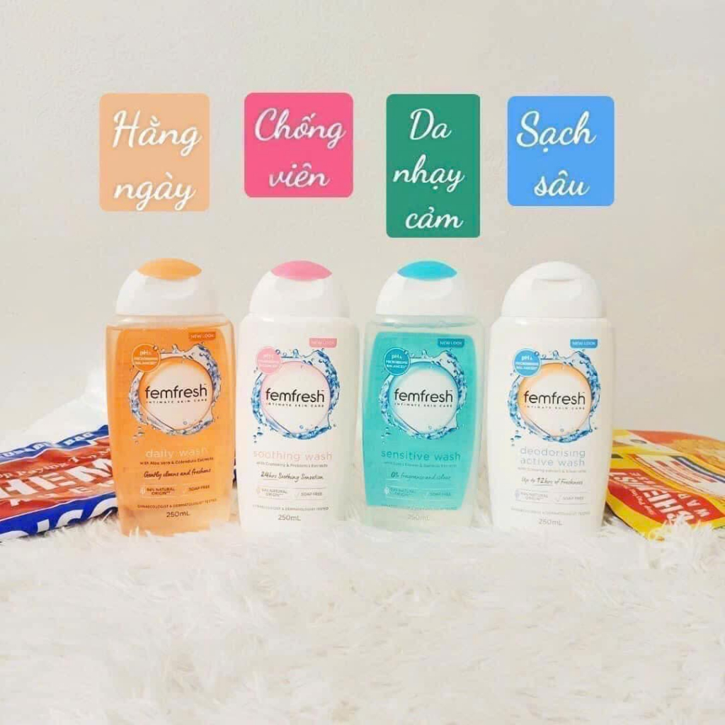 Dung dịch vệ sinh cho phụ nữ nhiều màu , Femfresh Daily Intimate Wash (250ml) Mẫu mới nhất