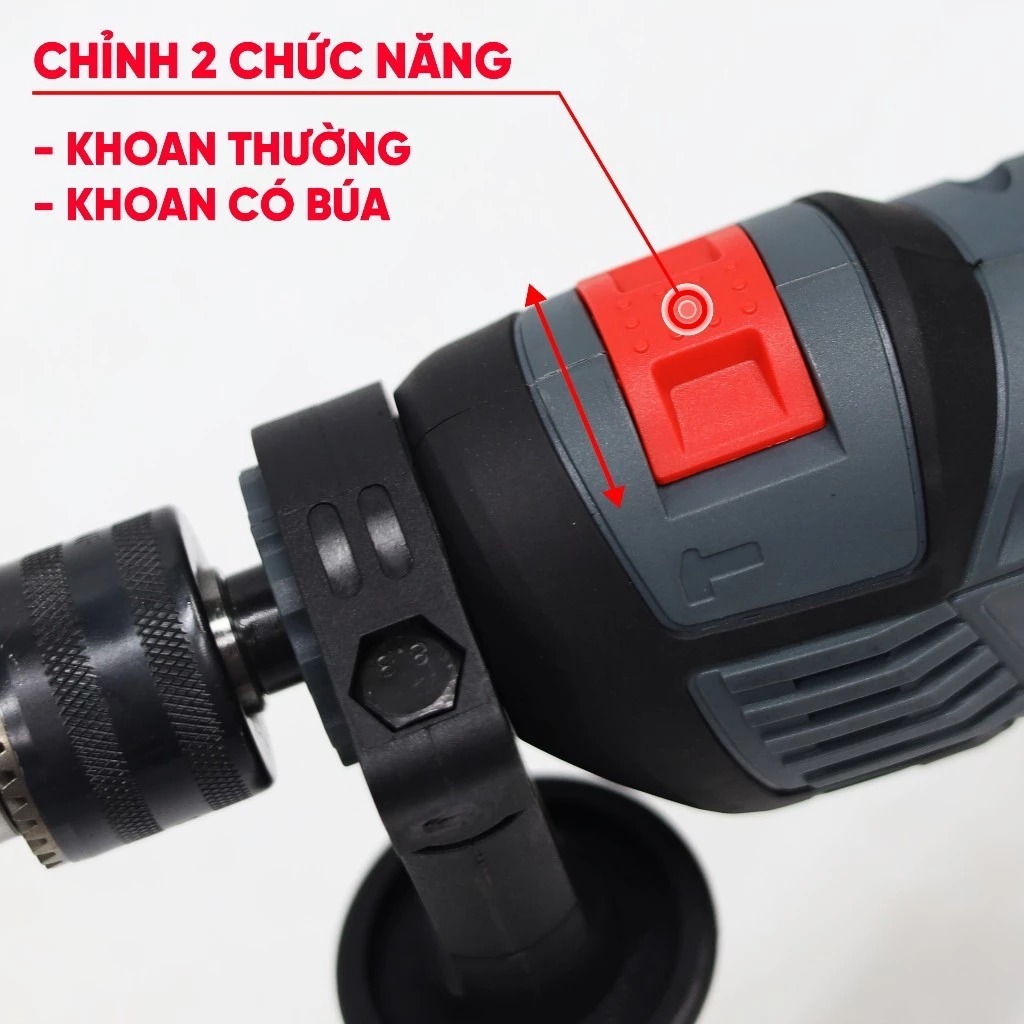 Máy Khoan Điện Workfix WF-ED790W Đầu kẹp 13mm Lực siết 790W Có 3 Chế Độ Lực Siết, Autostop Bắt Vít Gỗ, Vít Sắt