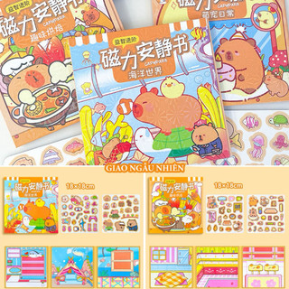 Sổ Sticker Nhãn Dán Nam Châm DIY Hoạt Hình, tự làm thủ công dễ thương, quà tặng đồ chơi cho bé