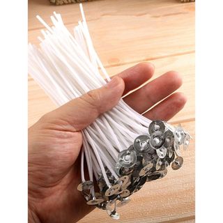 [SIÊU RẺ] Combo 100G Bấc Cotton TATAMI Dài 12cm Kèm Đế Cháy Đều Không Khói Làm Nến Thơm Handmade