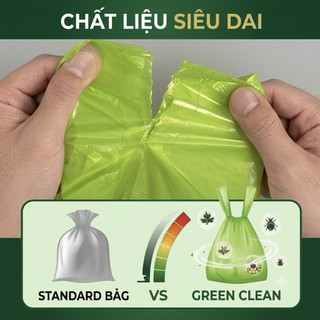 Túi Rác Có Dây Rút 45x40cm 50 Túi/Cuộn - Túi Đựng Rác PE Dày Dai Chịu Lực Chống Rò Nước Thùng Rác Gia Đình Văn Phòng