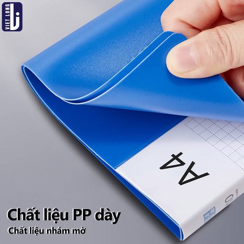 File Lá A4 Đựng Tài Liệu Học Sinh Lưu Trữ Tệp Văn Phòng Nhựa PP Dày Chống Nước Bụi Tiện Dụng 30/40/60 Lá