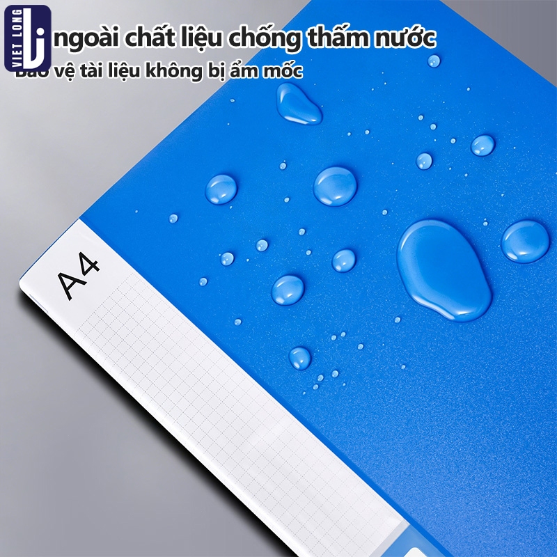 File Lá A4 Đựng Tài Liệu Học Sinh Lưu Trữ Tệp Văn Phòng Nhựa PP Dày Chống Nước Bụi Tiện Dụng 30/40/60 Lá