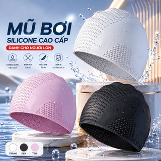 (TX)[Có Tai] Nón Bơi Mũ Bơi Bịt Lỗ Tai Người Lớn Cho Bé Chống Nước Nón Bơi Silicon Nam Nữ Dụng Cụ Bơi