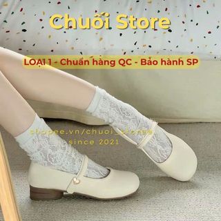 Giày lolita nữ da PU tổng hợp dệt vải đế cao su nữ tính năng động nhẹ nhàng tinh tế