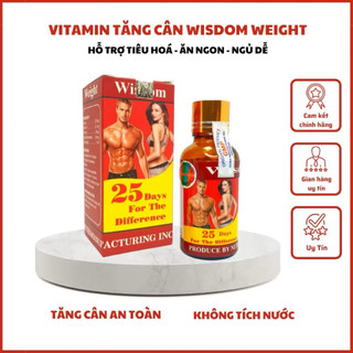 Vitamin Tăng cân Wisdom Weight hộp 25 viên hỗ trợ hấp thu dinh dưỡng giúp tăng cân an toàn không tích nước