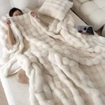 Bộ chăn ga nỉ lông hồ li, full màu, ấm áp, mịn màng CB2 set  4 món ga, chăn kèm 2 vỏ gối đầu dày dặn — ảnh 8