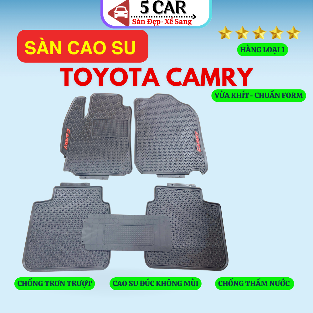 Thảm Lót Sàn Cao Su Xe TOYOTA CARMY 2006-2026 HL - Cao su đúc Không Mùi , Vừa Khít Form Xe- Chống Nước, Dễ Dàng Lắp Đặt