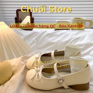 Giày lolita nữ da PU tổng hợp dệt vải đế cao su nữ tính nhẹ nhàng thanh lịch tinh tế