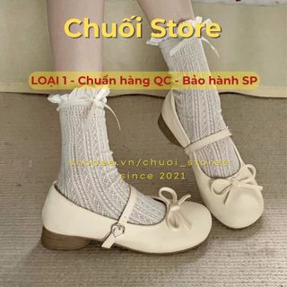 Giày lolita nữ da PU tổng hợp dệt vải đế cao su nữ tính nhẹ nhàng thanh lịch tinh tế