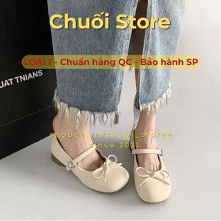 Giày lolita nữ da PU tổng hợp dệt vải đế cao su đáng yêu thanh lịch tinh tế nhẹ nhàng