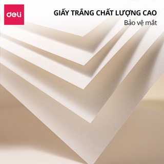 Sổ Vẽ Deli Khổ Lớn A4 - Vở Tập Tô Màu Bìa Kraft 20 Trang Giấy Trắng Cao Cấp Bảo Vệ Mắt