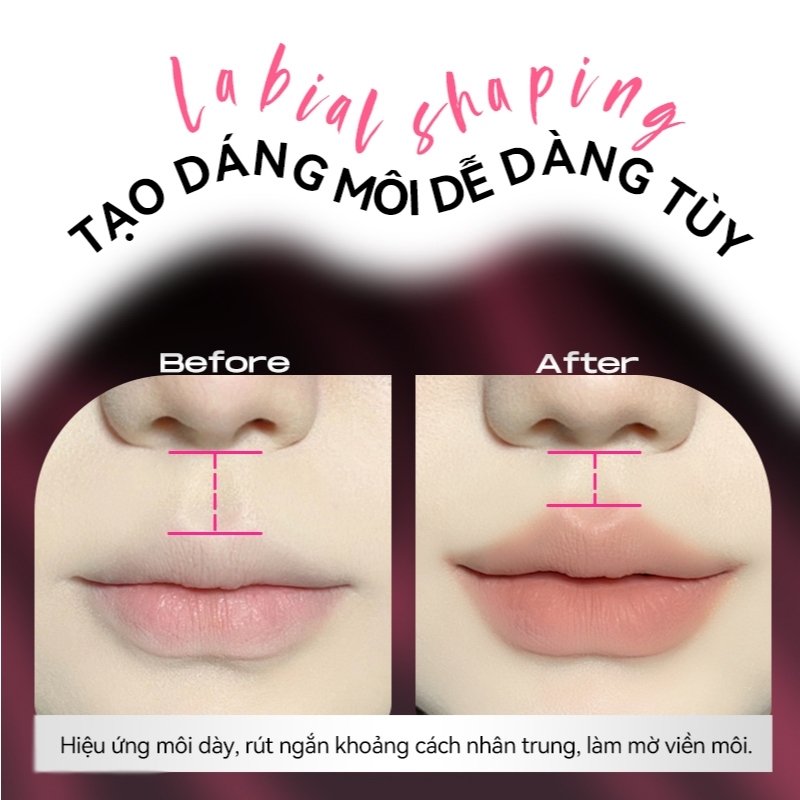 Bút Chì Kẻ Viền Môi 4 in 1 kẻ Bọng Mắt Mở Góc Mắt Tạo Khối Mũi Sáp Kết Cấu Căng Mọng 0.25g