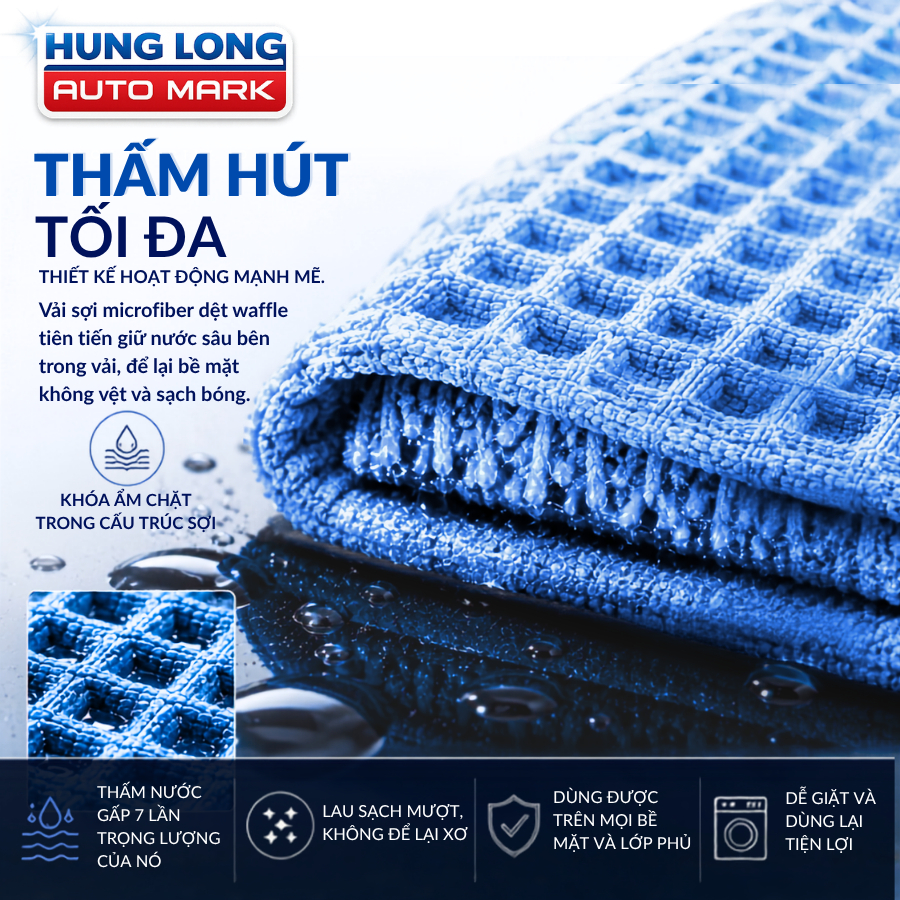 Khăn Lau Kính Microfiber Cao Cấp Đa Năng Thấm Hút X7 Dùng Cho Xe Hơi, Gia Đình, Không Bụi Vải, Không Bông Xù | BigBuy360 - bigbuy360.vn