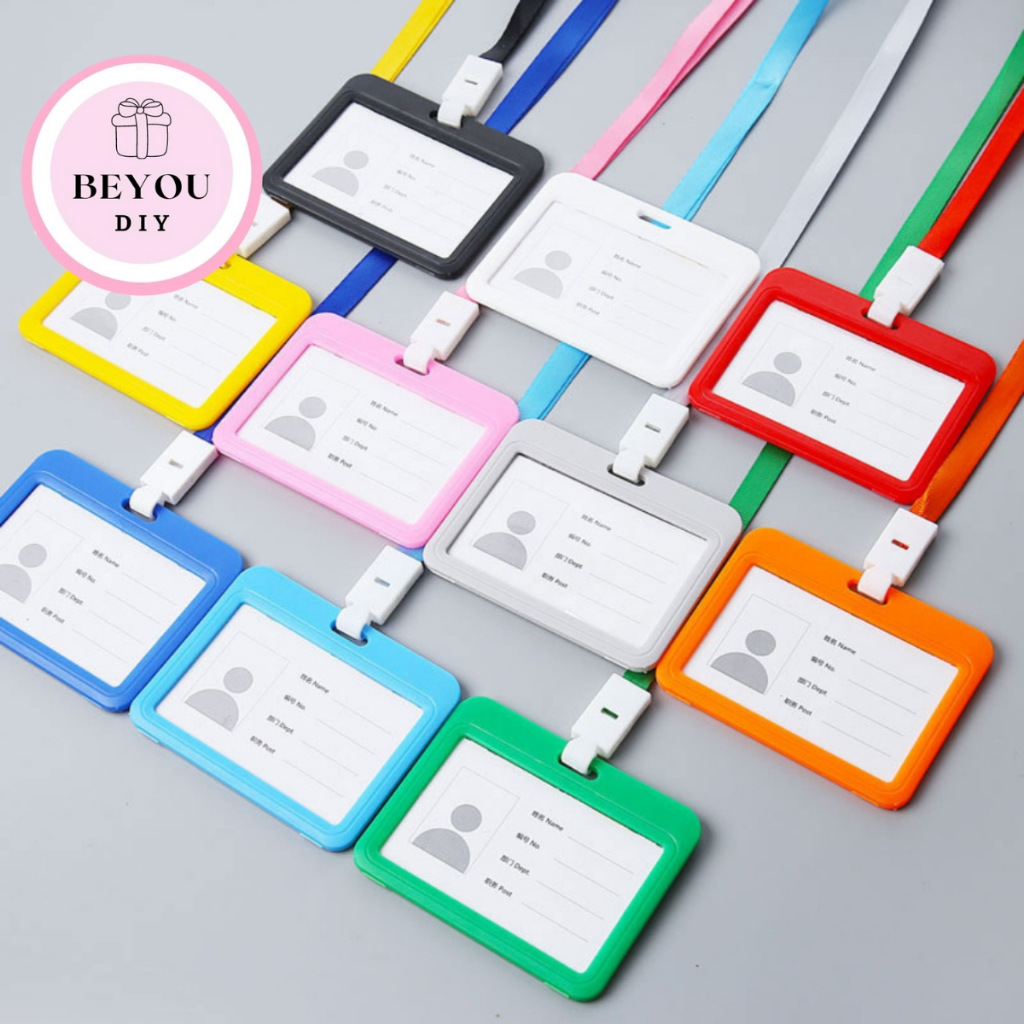 Dây Đeo Thẻ Học Sinh, Dây Đeo Thẻ Ngang Cho Nhân Viên Văn Phòng ( Combo Dây Đeo + Bao Đựng Thẻ ) - BEYOU