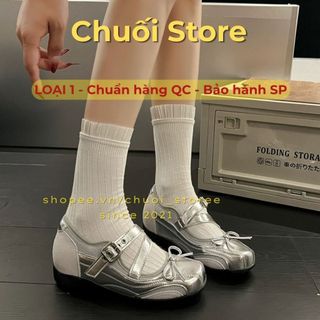 Giày bệt nữ da PU tổng hợp dệt vải đế cao su phối nơ dễ thương ôm chân vừa vặn